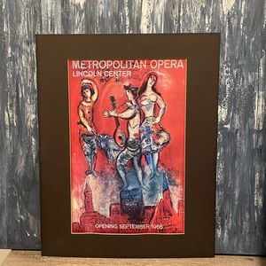 Galerie Alexandre Iolas- Marc Chagall- Rene Magritte- Metropolitan Opera Poster